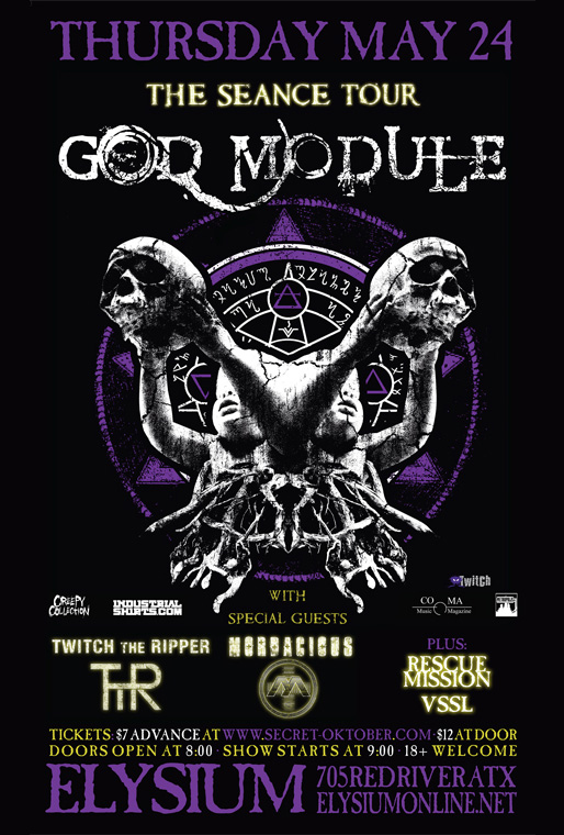 Live Music: God Module, Twitch the Ripper, Mordacious, Rescue Mission, VSSL